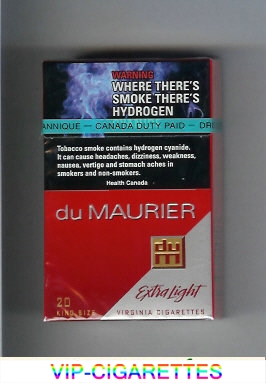 Du Maurier Extra Light cigarettes hard box