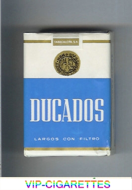 Ducados Largos Con Filtro blue and white cigarettes soft box