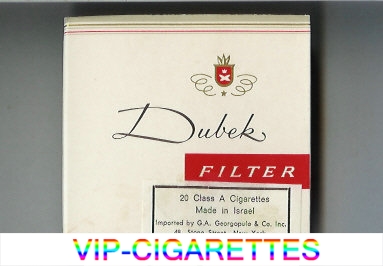 Dubek Filter cigarettes wide flat hard box
