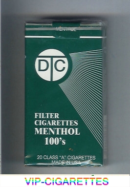 DTC Filter Cigarettes Menthol 100s cigarettes soft box