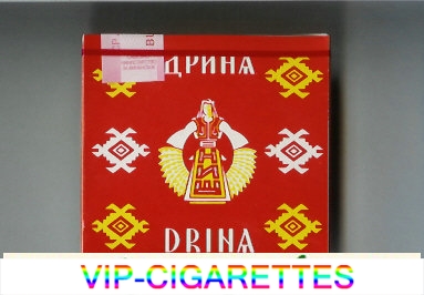 Drina T cigarettes wide flat hard box