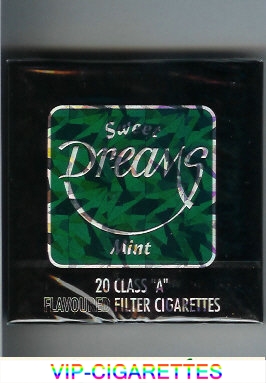 Dreams Sweet Mint Flavoured Filter cigarettes wide flat hard box