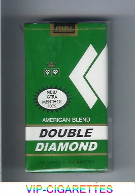 Double Diamond American Blend X-tra Menthol 100s cigarettes soft box