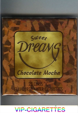 Dreams Sweet Chocolate Mocha Flavoured Filter cigarettes wide flat hard box