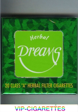 Dreams Herbal cigarettes wide flat hard box