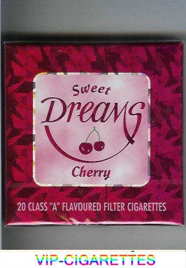 Dreams Sweet Cherry Flavoured Filter cigarettes wide flat hard box