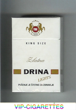 Drina Zlatna Lights cigarettes hard box