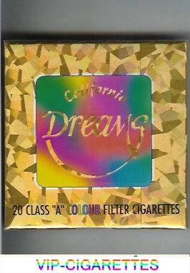 Dreams California Colour Filter cigarettes wide flat hard box