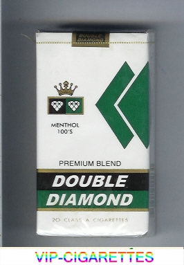 Double Diamond Premium Blend Menthol 100s cigarettes soft box