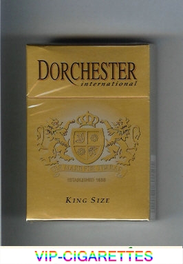 Dorchester International gold cigarettes hard box