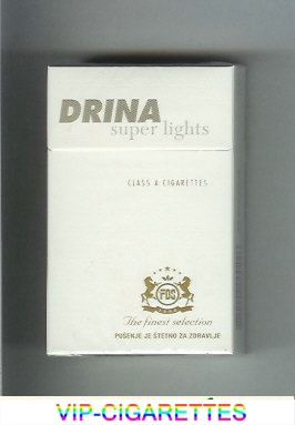 Drina Super Lights cigarettes hard box