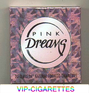 Dreams Pink cigarettes wide flat hard box