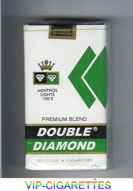 Double Diamond Premium Blend Menthol Lights 100s cigarettes soft box