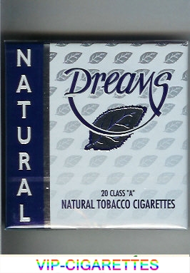 Dreams Natural cigarettes wide flat hard box