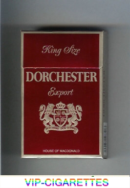 Dorchester Export red cigarettes hard box