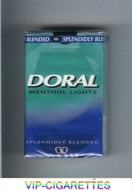 Doral Splendidly Blended Menthol Lights cigarettes soft box