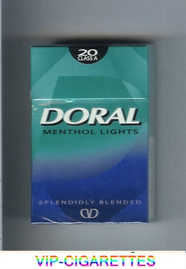 Doral Splendidly Blended Menthol Lights cigarettes hard box