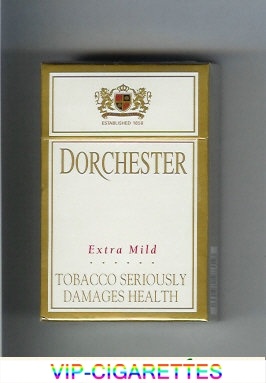 Dorchester Extra Mild white cigarettes hard box