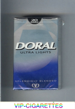 Doral Splendidly Blended Ultra Lights cigarettes soft box