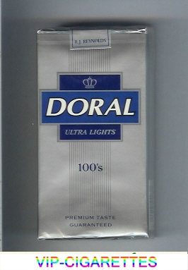 Doral Premium Taste Guaranteed Ultra Lights 100s cigarettes soft box