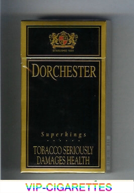 Dorchester black Super Kings 100s cigarettes hard box