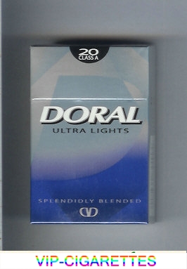 Doral Splendidly Blended Ultra Lights cigarettes hard box