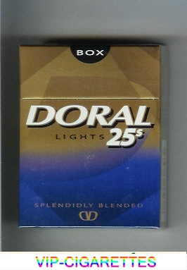 Doral Splendidly Blended Lights 25s cigarettes hard box