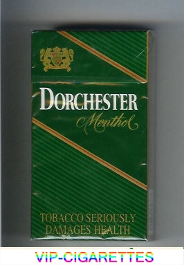 Dorchester Menthol green 100s hard box cigarettes
