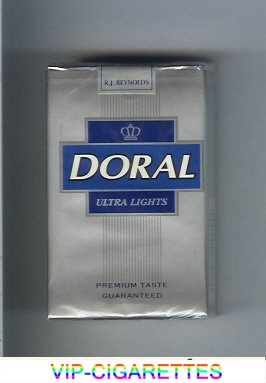 Doral Premium Taste Guaranteed Ultra Lights cigarettes soft box