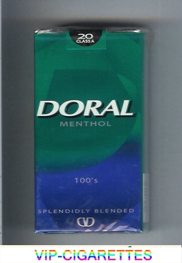 Doral Splendidly Blended Menthol 100s cigarettes soft box