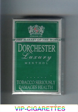 Dorchester Luxury Menthol green cigarettes hard box