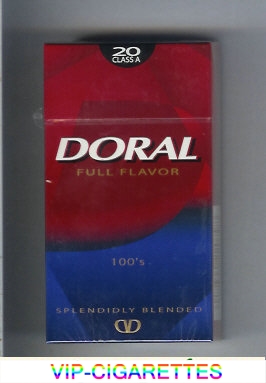 Doral Splendidly Blended Full Flavor 100s cigarettes hard box