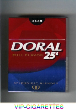 Doral Splendidly Blended Full Flavor 25s cigarettes hard box