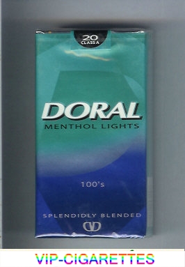 Doral Splendidly Blended Menthol Lights 100s cigarettes soft box