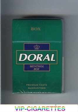 Doral Premium Taste Guaranteed Menthol cigarettes hard box