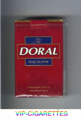 Doral Premium Taste Guaranteed Full Flavor cigarettes soft box