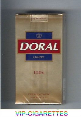 Doral Premium Taste Guaranteed Lights 100s cigarettes soft box
