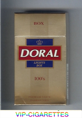 Doral Premium Taste Guaranteed Lights 100s cigarettes hard box