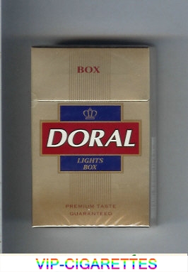 Doral Premium Taste Guaranteed Lights cigarettes hard box