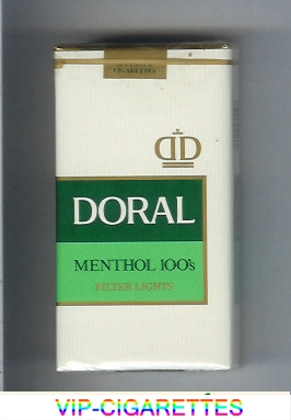 Doral Filter Lights Menthol 100s cigarettes soft box