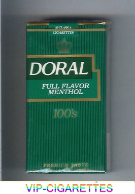 Doral Premium Taste Full Flavor Menthol 100s cigarettes soft box