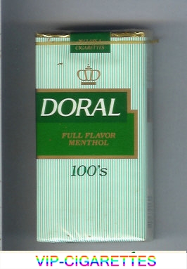 Doral Full Flavor Menthol 100s cigarettes soft box
