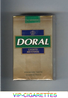 Doral Premium Taste Guaranteed Lights Menthol cigarettes soft box