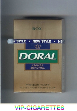 Doral Premium Taste Guaranteed Lights Menthol cigarettes hard box