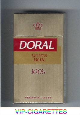 Doral Premium Taste Lights 100s cigarettes hard box