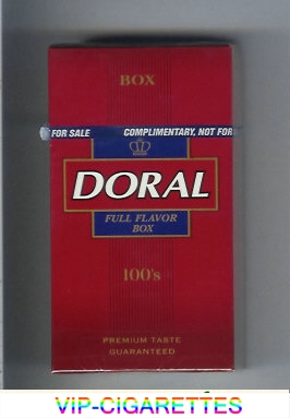 Doral Premium Taste Guaranteed Full Flavor 100s cigarettes hard box