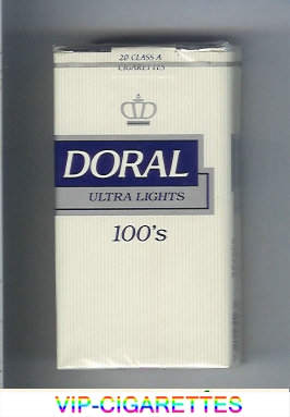 Doral Ultra Lights 100s cigarettes soft box