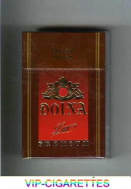 Doina Lux Premium Special Blend brown and red cigarettes hard box