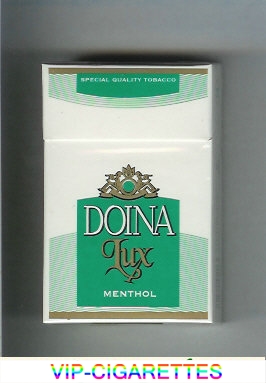 Doina Lux Menthol Special Quality Tobacco white and green cigarettes hard box