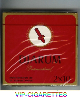 Djarum International 90s cigarettes wide flat hard box